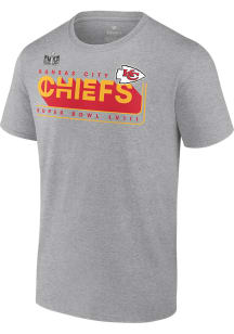Kansas City Chiefs Grey 2023 Super Bowl Bound Roster Short Sleeve T Shirt