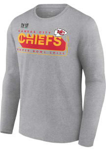 Kansas City Chiefs Grey 2023 Super Bowl Bound Roster Long Sleeve T Shirt
