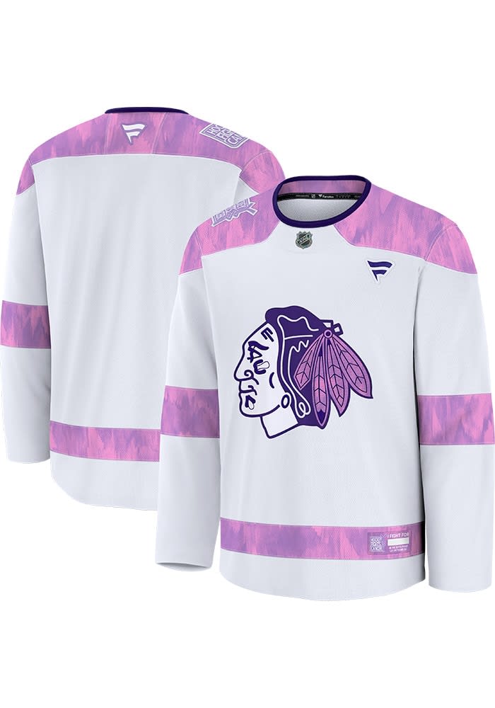 Chicago Blackhawks White Hockey Fights Cancer 172804414