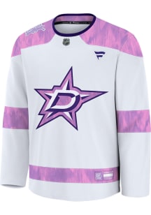 Dallas Stars Mens White Hockey Fights Cancer Hockey Jersey