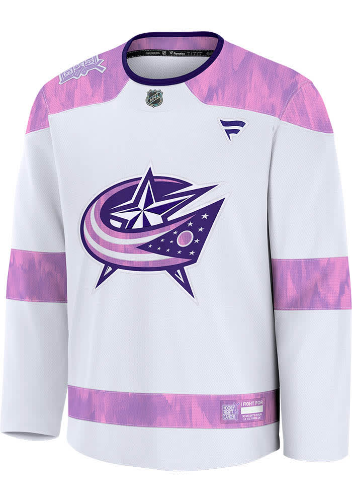 Columbus Blue Jackets Hockey Fights Cancer White