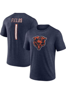 Justin Fields Chicago Bears Navy Blue Heritage Short Sleeve Fashion Player T Shirt