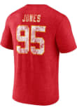Chris Jones Kansas City Chiefs Red Heritage Short Sleeve Fashion Player T Shirt
