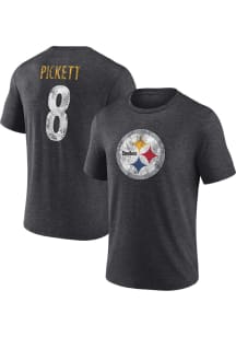 Kenny Pickett Pittsburgh Steelers Grey Heritage Short Sleeve Fashion Player T Shirt