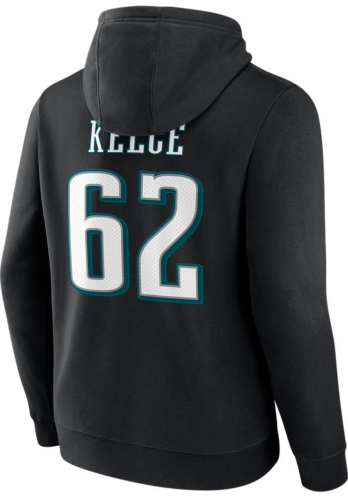 Fanatics (Fanatics Branded) Jason Kelce Philadelphia Eagles Black Player Icon Player Hood, Black, 100% Cotton, Size 2XL, Rally House