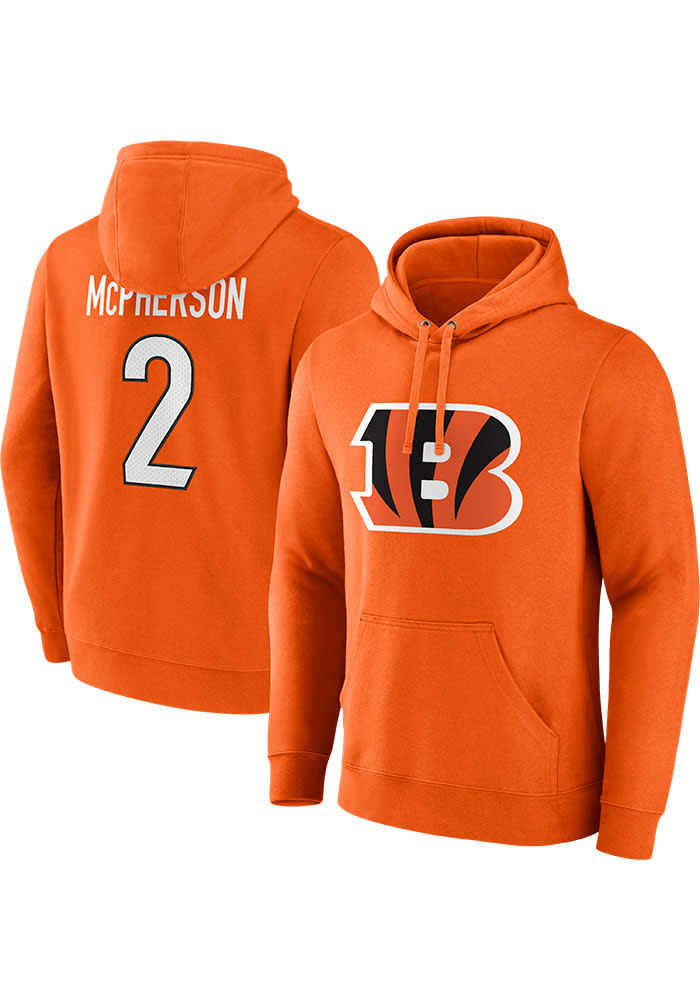 Evan McPherson Cincinnati Bengals Men's Orange Name & Number Logo