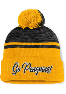 Pittsburgh Penguins Black Winger Cuff Pom Womens Knit Hat