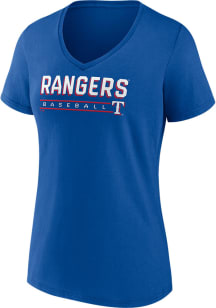 Texas Rangers Womens Blue Iconic Short Sleeve T-Shirt