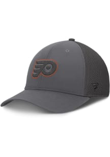 Philadelphia Flyers Mens Grey Tonal Structured Stretch Spacer Mesh Flex Hat