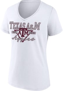 Texas A&amp;M Aggies Womens White Fundamental Triangle Short Sleeve T-Shirt