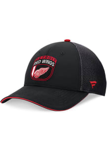 Detroit Red Wings 2024 Authentic Pro Draft Trucker Adjustable Hat - Black