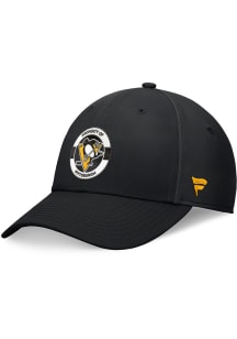 Pittsburgh Penguins Mens Black 2024 Authentic Pro Practice Stretch Flex Hat