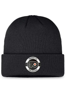 Philadelphia Flyers Black 2024 Authentic Pro Practice Cuffed Mens Knit Hat