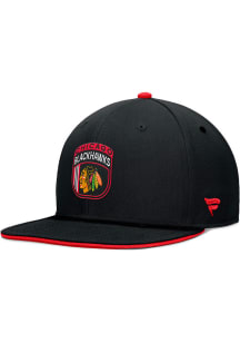 Chicago Blackhawks Black 2024 Authentic Pro Draft Mens Snapback Hat