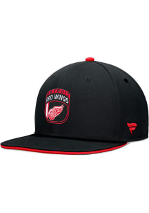 Detroit Red Wings Black 2024 Authentic Pro Draft Mens Snapback Hat