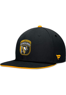 Pittsburgh Penguins Black 2024 Authentic Pro Draft Mens Snapback Hat
