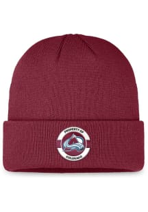 Colorado Avalanche Maroon 2024 Authentic Pro Practice Cuffed Mens Knit Hat