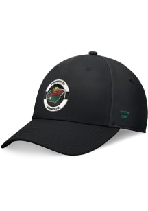 Minnesota Wild Mens Black 2024 Authentic Pro Practice Stretch Flex Hat