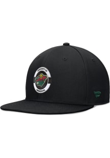 Minnesota Wild Black 2024 Authentic Pro Practice Mens Snapback Hat