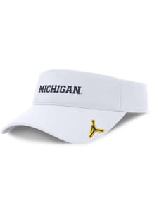 Nike Michigan Wolverines Mens White Dri Fit Ace Visor Adjustable Visor