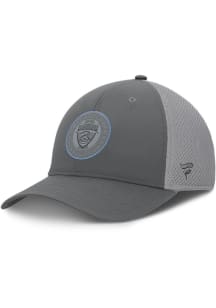 Philadelphia Union Mens Grey Tonal Structured Stretch Spacer Mesh Flex Hat