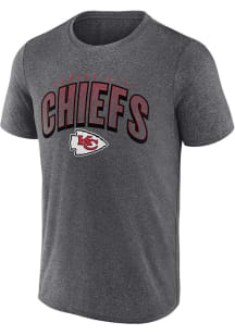 Kansas City Chiefs Grey Faded Dot Arch Short Sleeve T Shirt
