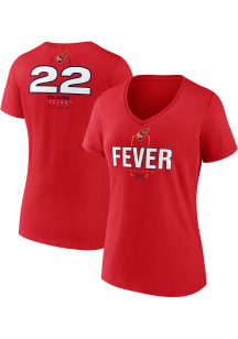 Caitlin Clark Indiana Fever Womens Red Behind The Back Player T-Shirt