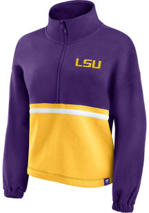 LSU Tigers Womens Purple Colorblock 1/4 Zip Pullover