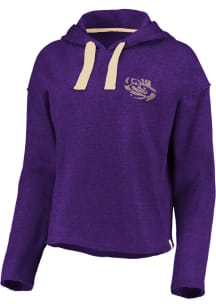 LSU Tigers Womens Purple Crop Hooded Sweatshirt