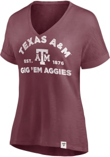 Texas A&amp;M Aggies Womens Maroon Motivating Force Short Sleeve T-Shirt