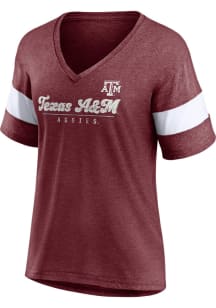 Texas A&amp;M Aggies Womens Maroon Triblend Short Sleeve T-Shirt