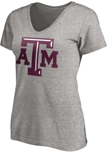 Texas A&amp;M Aggies Womens Grey Primary Short Sleeve T-Shirt