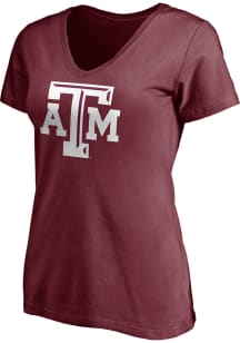 Texas A&amp;M Aggies Womens Maroon Primary Short Sleeve T-Shirt
