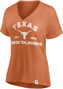 Texas Longhorns Womens Burnt Orange Motivating Force Short Sleeve T-Shirt