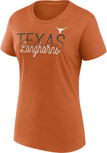 Texas Longhorns Womens Burnt Orange Classic Short Sleeve T-Shirt