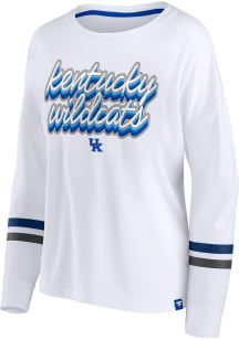 Kentucky Wildcats Womens Blue Stripe Sleeve LS Tee