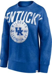 Kentucky Wildcats Womens Blue Oversized Crew Sweatshirt