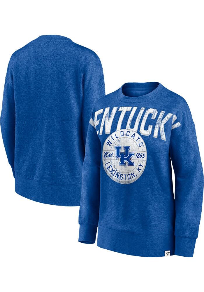 Kentucky Wildcats Womens Blue Oversized Crew Sweatshirt