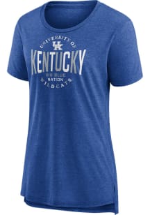 Kentucky Wildcats Womens Blue Drop It Back Short Sleeve T-Shirt