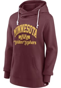 Minnesota Golden Gophers Womens Maroon Pocket Hood Hooded Sweatshirt