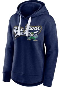 Notre Dame Fighting Irish Womens Navy Blue Classic Hooded Sweatshirt