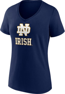 Notre Dame Fighting Irish Womens Navy Blue Iconic Short Sleeve T-Shirt