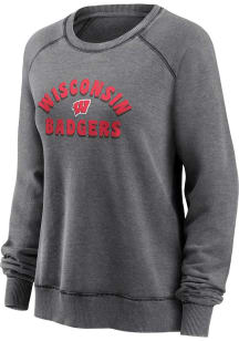 Wisconsin Badgers Womens Grey Classic Crew Sweatshirt