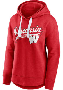 Womens White Wisconsin Badgers Classic Hooded Sweatshirt
