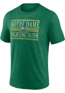 Notre Dame Fighting Irish Kelly Green Double Stripe Short Sleeve Fashion T Shirt
