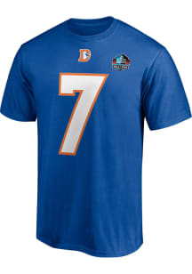 John Elway Denver Broncos Blue Hall of Fame Eligible Short Sleeve Player T Shirt