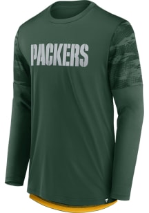 Green Bay Packers Green Defender Jacquard Long Sleeve T-Shirt