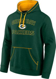 Green Bay Packers Mens Green Cotton Fleece Long Sleeve Hoodie