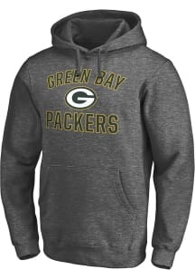 Green Bay Packers Mens Charcoal Victory Arch Long Sleeve Hoodie