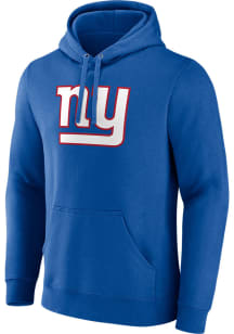 New York Giants Mens Blue Primary Logo Long Sleeve Hoodie